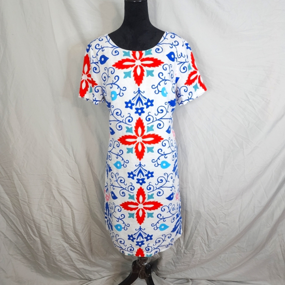 SOLD Boden Red and Blue Floral Dress